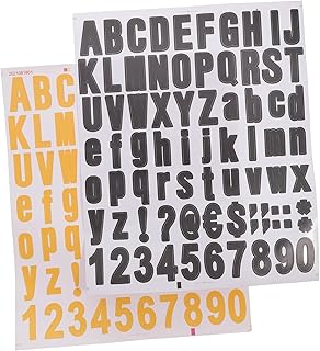 Angoily 12 Sheets Mailbox Alphanumeric Stickers Mailbox Stickers Mailbox Number Sticker Apartment Number Stickers Letter Decals Stickers for Scrapbook Decals for Crafts Numbers for Mailbox