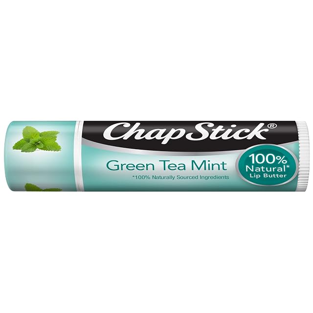 ChapStick Green Tea Mint 100 Percent Natural Ingredients Lip Butter Moisturizing Lip Balm - 0 15 Oz