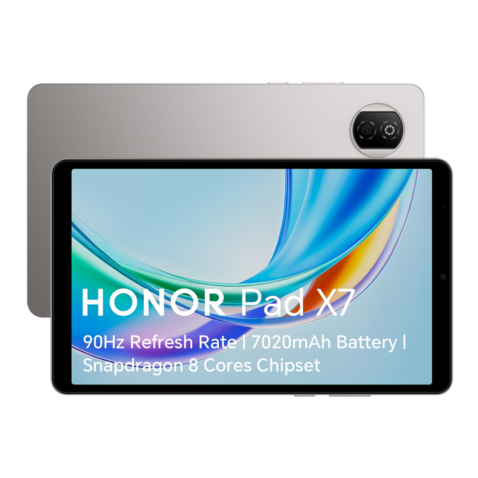 HONOR Pad X7, 90Hz Eye Comfort Display, 64GB Storage, 7020mAh Battery, Snapdragon 8 Cores Chipset,Slim Metal Body,AI Call Noise Cancellation,Android 15,Grey Pad X7 4GB+64GB Gray