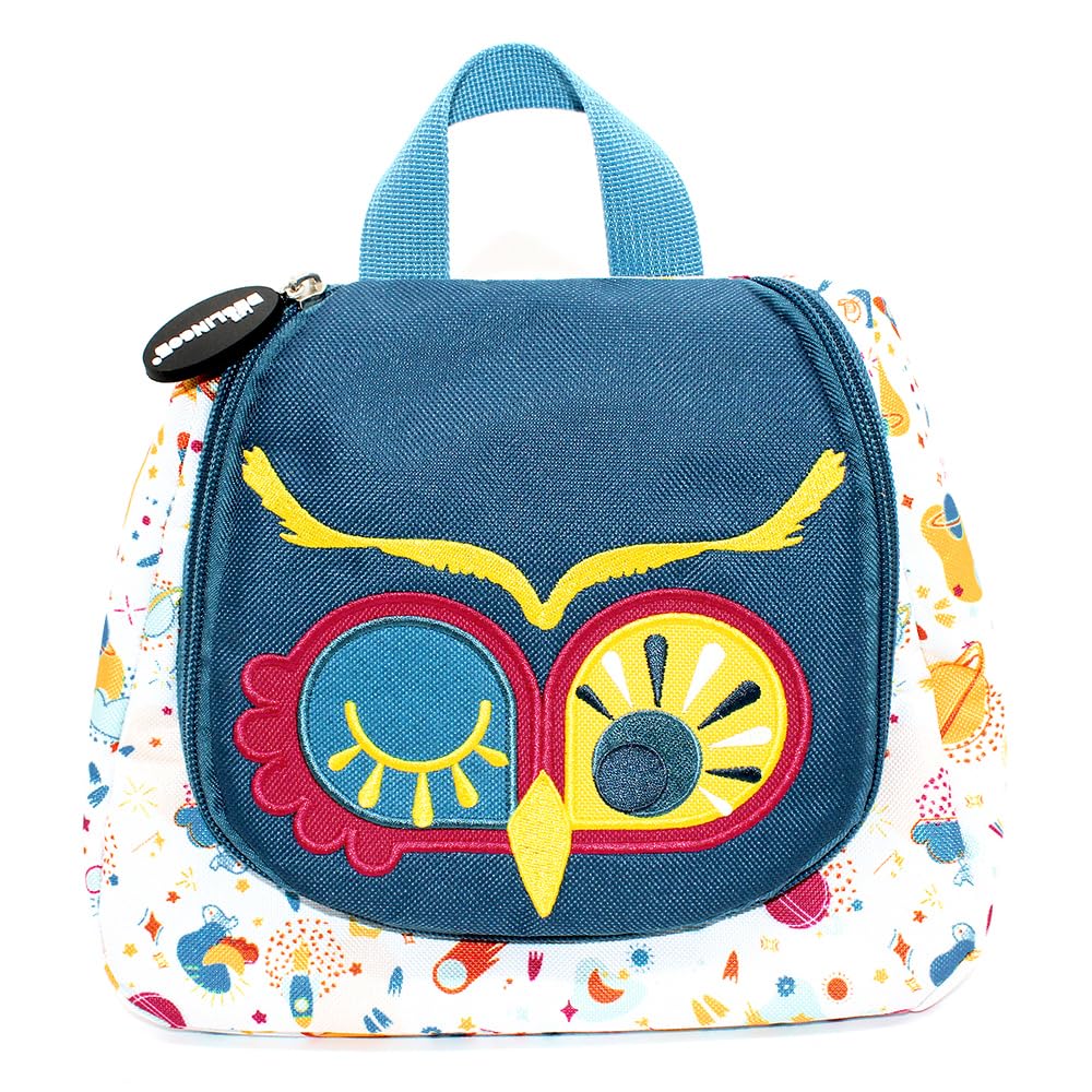 Les DEGLINGOS - Trousse de Toilette Astros Le Hibou - Bébé et Enfant - Rangements astucieux - 23cm - Violet