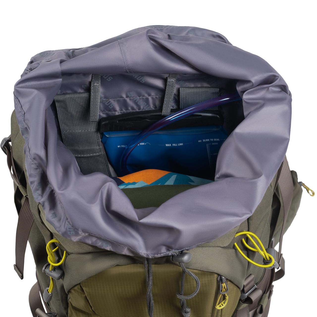 Alpinus - Pinnacle 65L plecak turystyczny, plecak sportowy i outdoorowy, trekkingowy z dużą komorą główną, wytrzymały materiał, ergonomiczny - oliwkowy