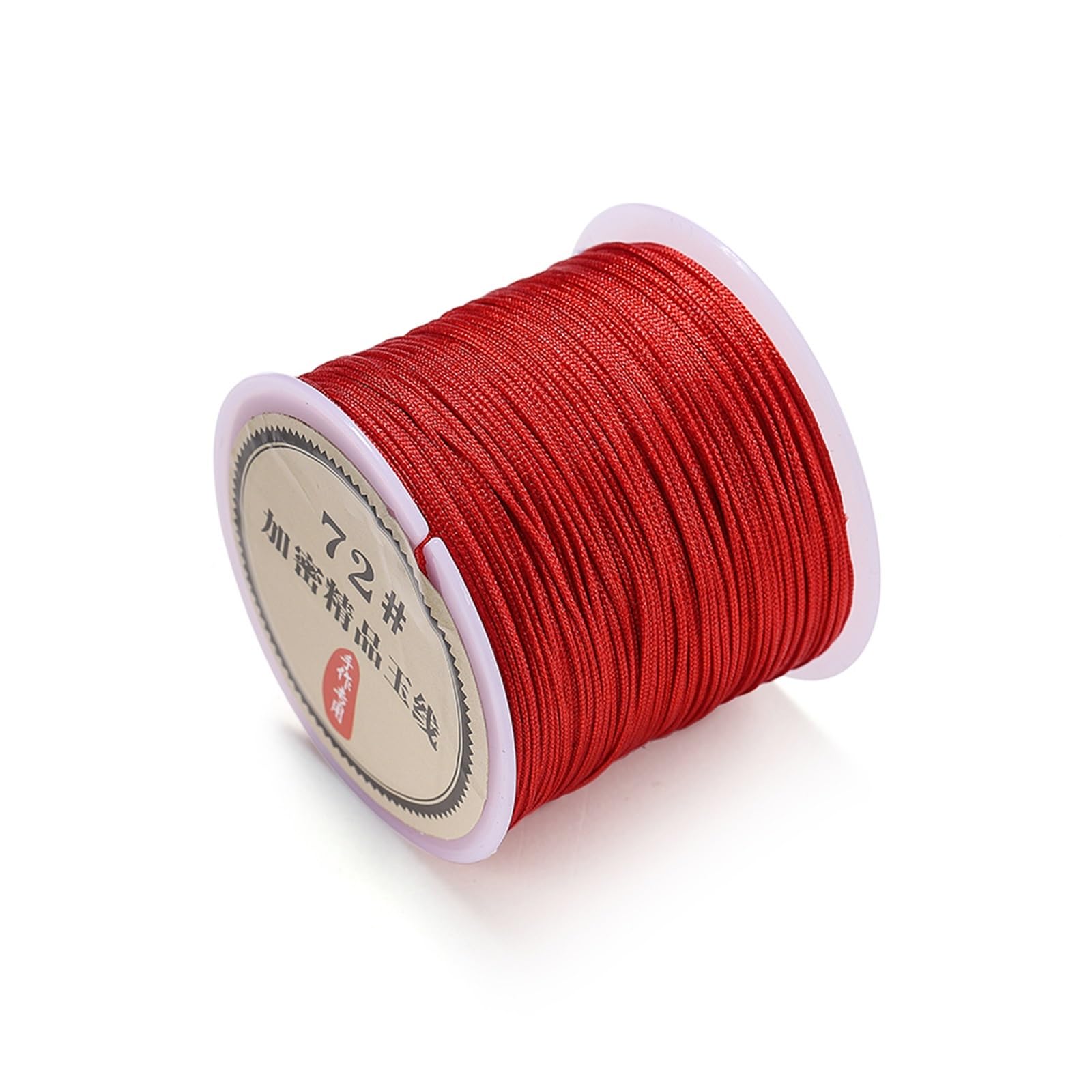 Nylon Cord Thread 20PCS 50M 0.8mm Nylon Thread Cord Macrame Rope Bracelet Braided String For DIY for Making Bracelet, Necklace, Chinese Knot(Red)