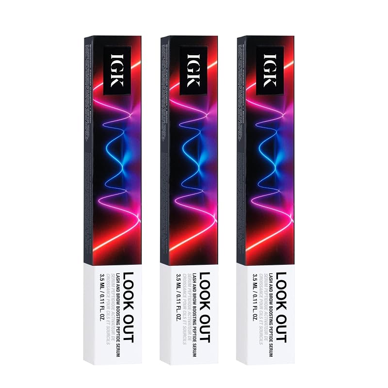 Sérum de peptídeos para cílios e sobrancelhas IGK Look Out, sem prostaglandinas e sem fragrância