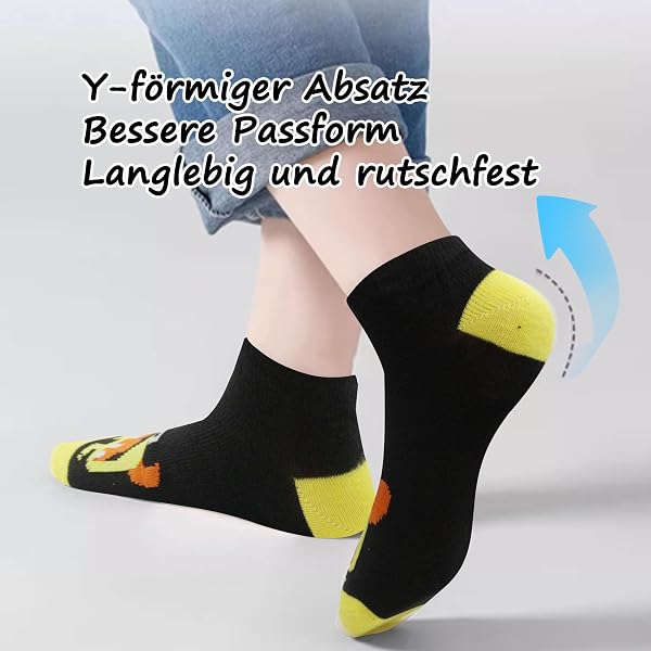 Geyuwoz 12 paires de Chaussettes pour enfants de sport Chaussettes de sneakers en coton Coloré pour enfants 4-12 ans Unisexe - 5
