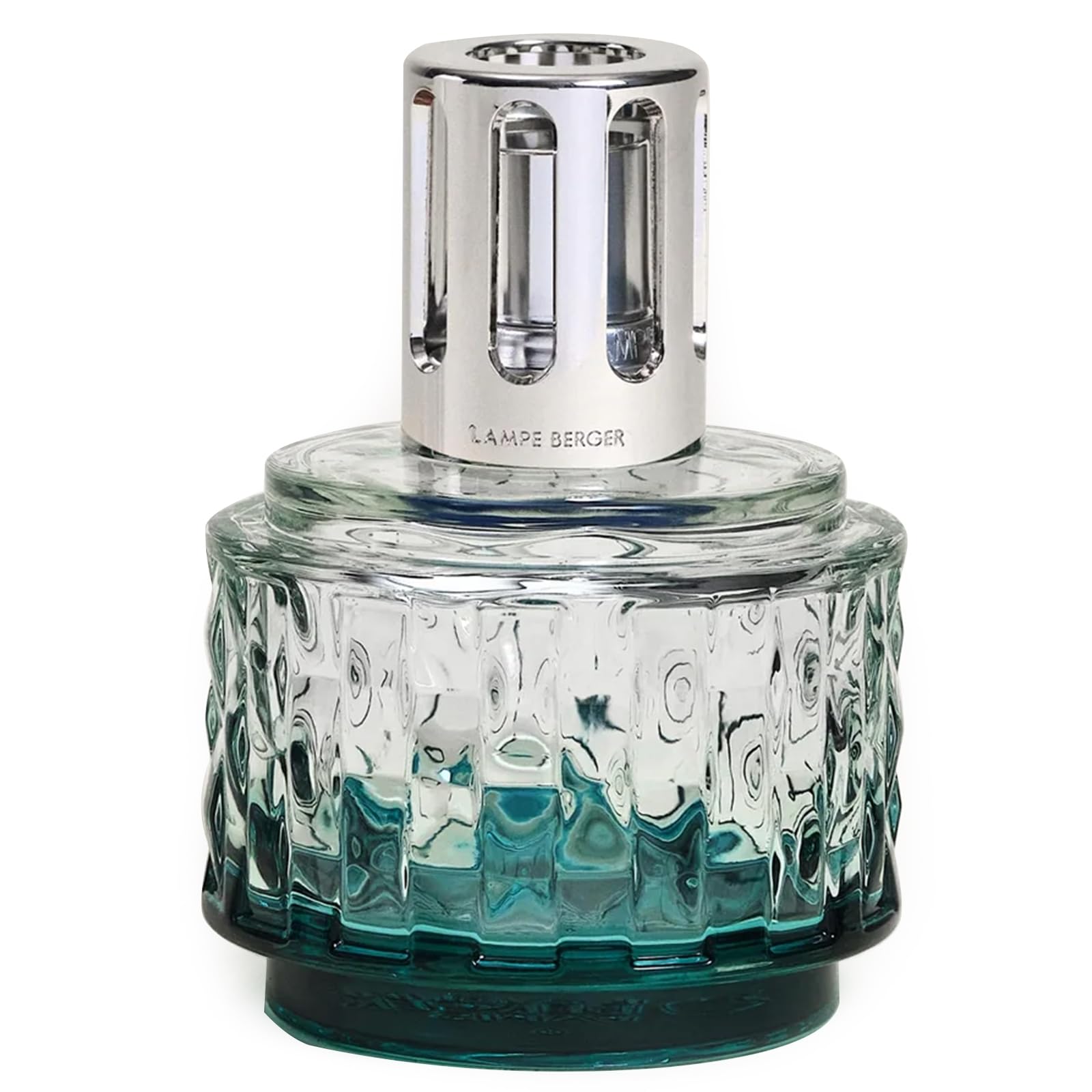 Ancienne Lampe Berger TURQUOISE en verre
