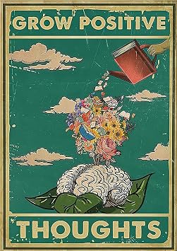 WZVZGZ Vintage Metal Sign, 8*12inch, 20cm*30cm, Multicolor, Flower, Motivational Poster, Wall Mount, Home & Office Decor