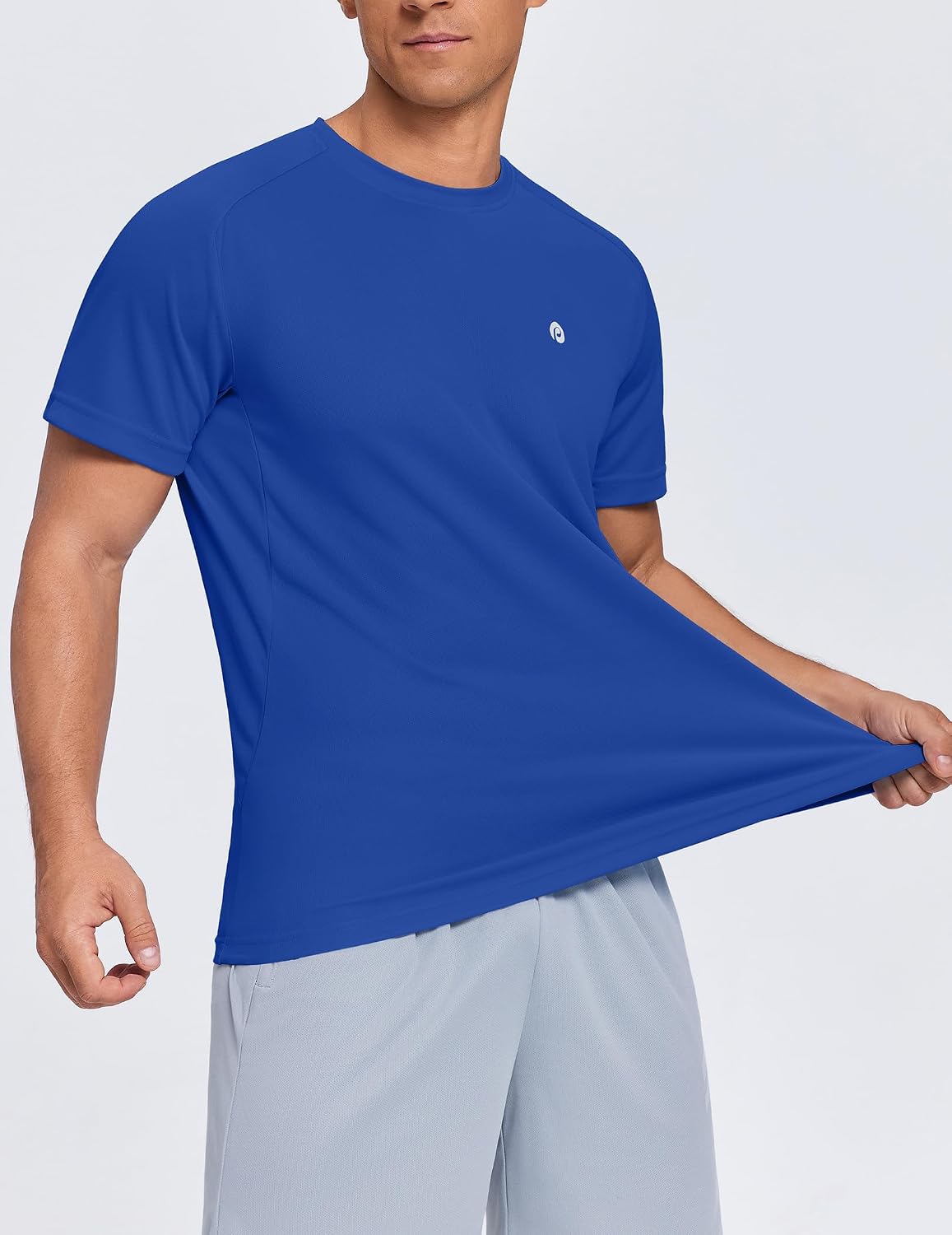 PINSPARK Men's Quick Dry Athletic Workout T-Shirts Moisture Wicking Running Shirts Short Sleeve Gym Tee