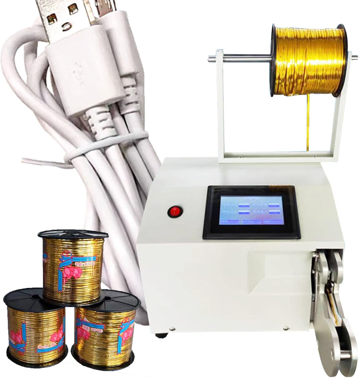 Semi-Automatic Twist Tie Machine, Metallic Twist Tying Machine Binding, Packaging Equipment for Packaging Binding Bagging Sealing (110V)