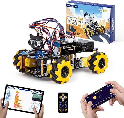 Kit de robot, robótica para niños de 8 a 12 años, juguetes STEM para niños con control remoto y aplicación, compatible con Arduino y arañazos, kits