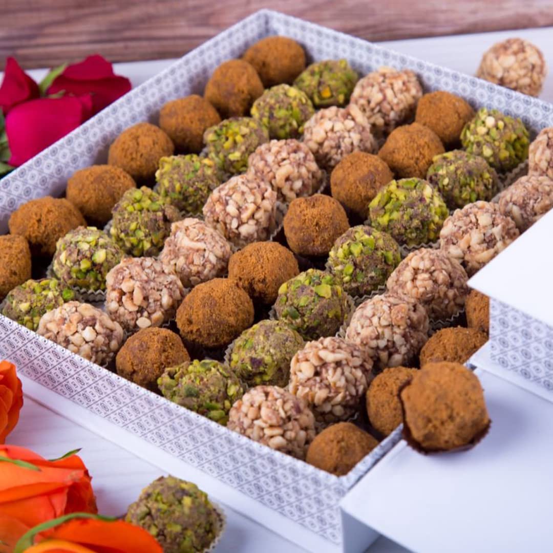 Le Damaschocolate nuts, Belgian chocolate covered with nuts