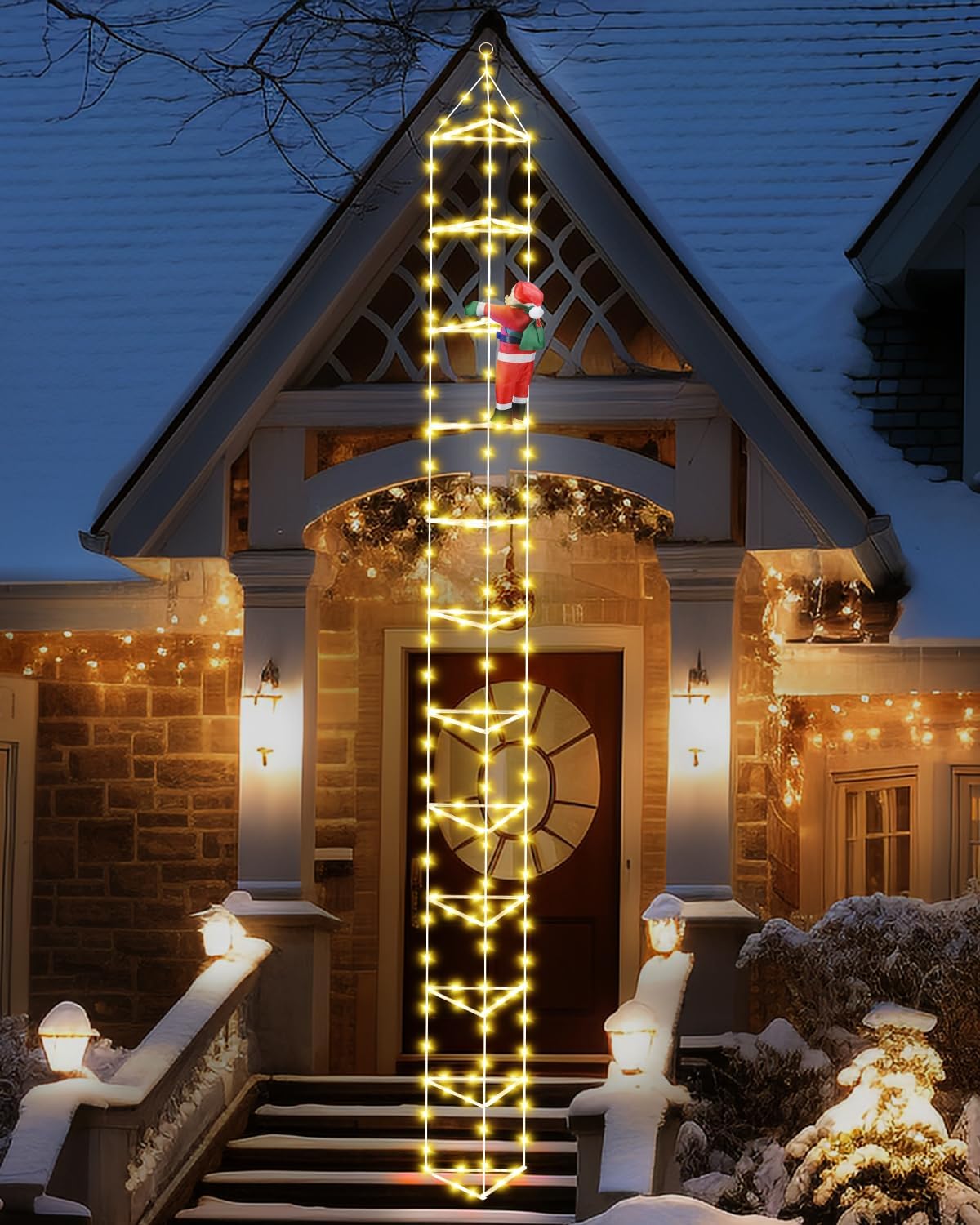 Christmas Decorations Light Outdoor, Zhenqiu 9.8 FT 3D LED Christmas ...