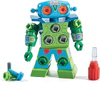 Educational Insights Design & Drill Robot: STEM Building Toy Set with Screwdriver, Bolts & Stickers for Kids Ages 3+