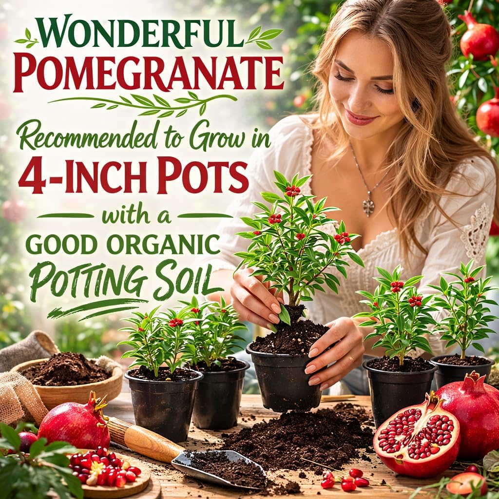 Pomegranate Wonderful Includes (4) Four Plants