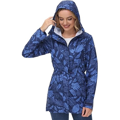 LB02W Floral Rain Jacket Women