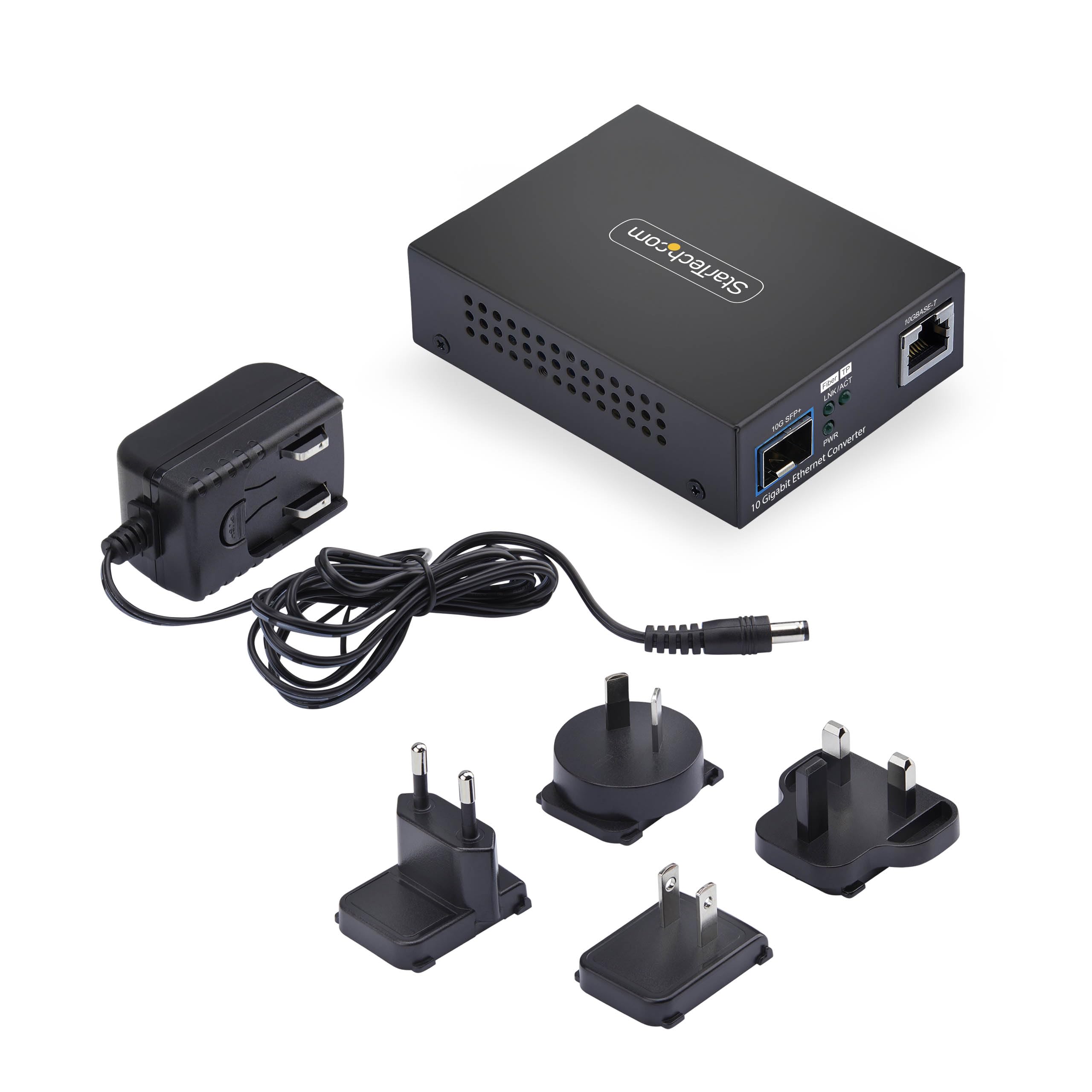 StarTech Media Converter Fibra 10GbE Multi-Gigabit SFP+ Aperto (MCM10GSFP2) | Convertitore RJ45 Gigabit Ethernet a SFP+ 10GBASE-X