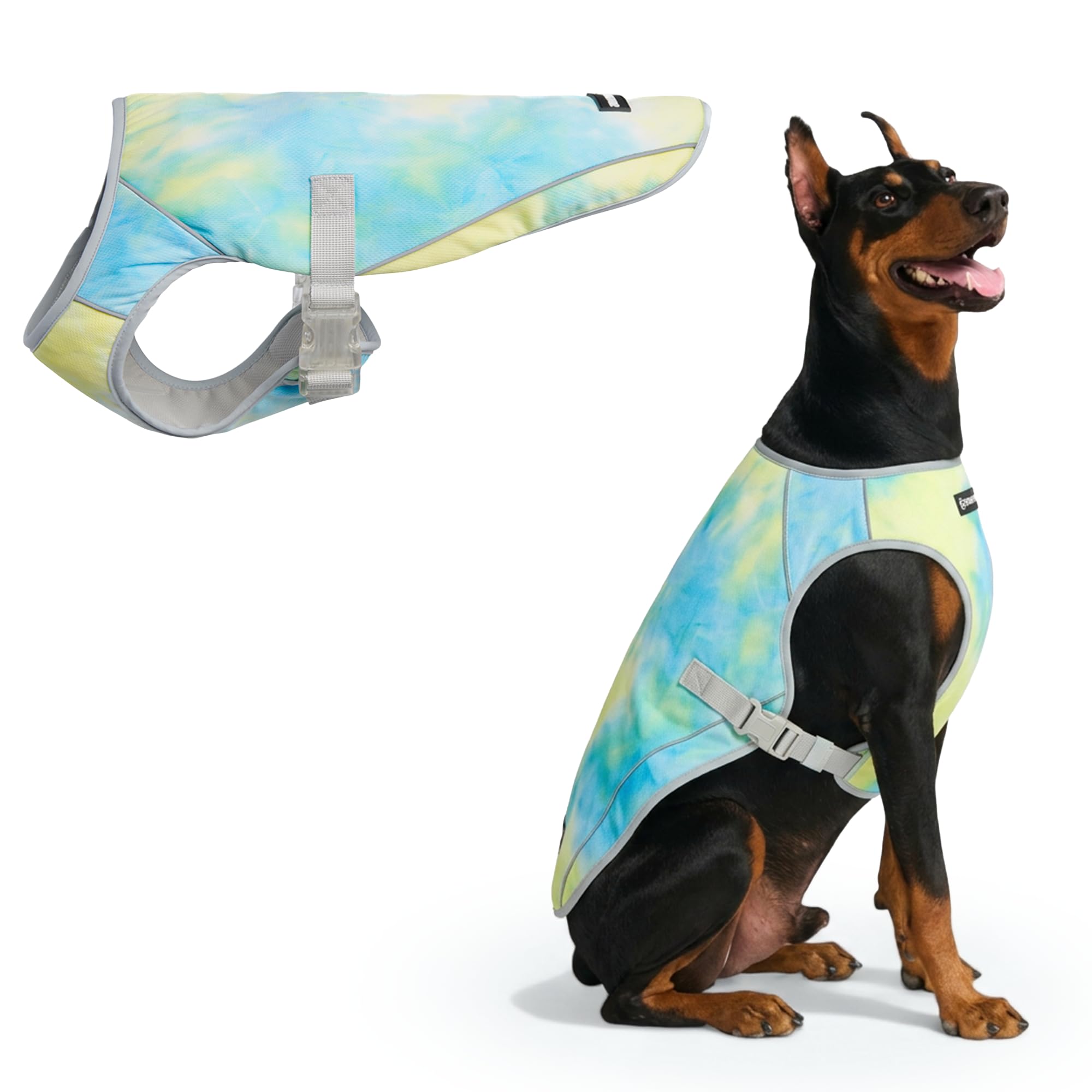 Spark Paws Dog Cooling Vest - Evaporative Summer Cooling, SPF-50 Protection