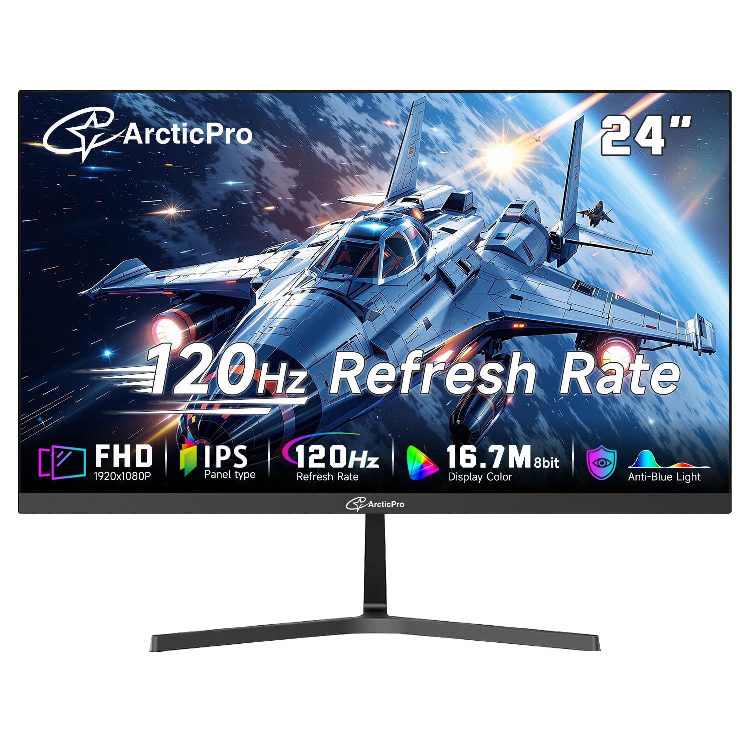 Amazon.com: ArcticPro 24 inch Monitor 120Hz, FHD 1080p, Computer