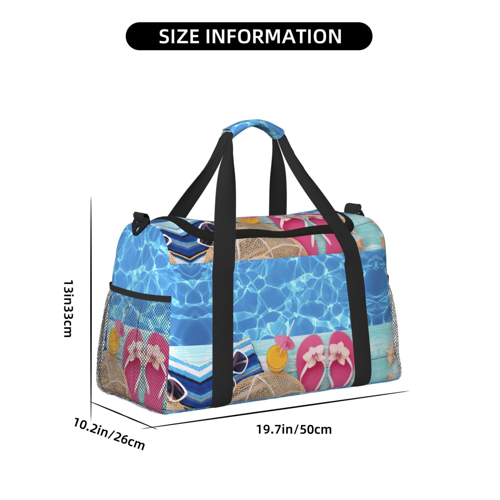 Fajna torba na ramię z wodą na basen kobiety mężczyźni podróżna torba crossbody torebka torba na ramię torebki robocze codzienna torba hobo