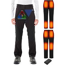 Heated Pants for Men and Women, Snow Waterproof Softshell Snowboard Pants