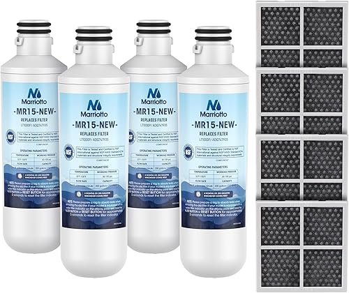 MARRIOTTO Filtro de agua LT1000PC de repuesto para refrigerador, compatible con LT1000PCPCS, LT1000PC, LT-1000PC, MDJ64844601, ADQ747935 ADQ74793504