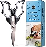 OTOTO Elizabat Kitchen Scissors - Halloween Goth Cute Bat Kitchen Shears, Gothic Scissors Utensils - Spooky Bats Halloween Gifts, Cute Gadgets