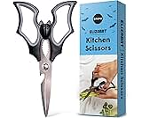 New! Elizabat Kitchen Scissors by OTOTO - Cute Bat Gothic Kitchen Shears, Spooky Bats Halloween Gifts, Cooking Scissors, Goth Gifts