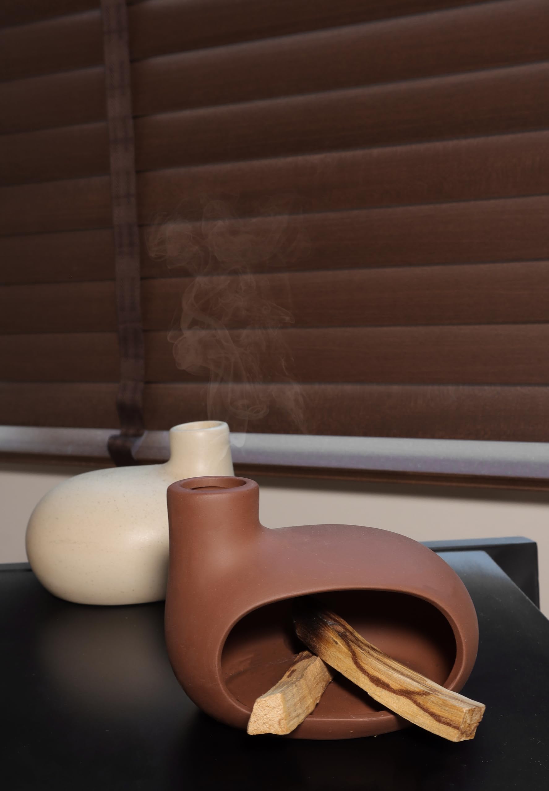 Handmade Ceramic Palos Santo Holder – Incense Burner For Sage, Wood Sticks & Cones, Meditation & Yoga Accessory - View #7
