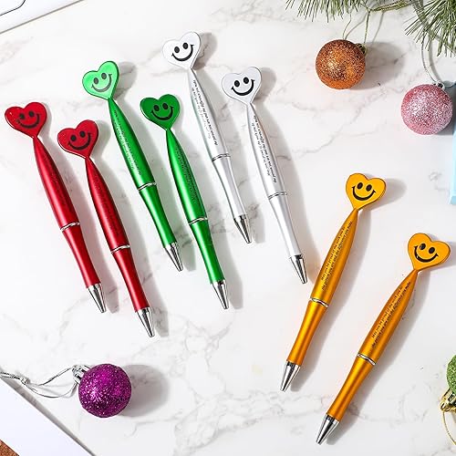 Miniatura 3 de Cholemy 50 bolígrafos de agradecimiento para empleados, con cita inspiradora, con forma de corazón, bolígrafos motivacionales para compañeros de