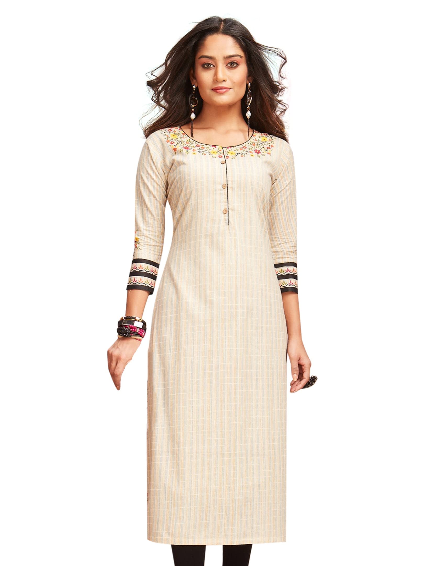 Jevi PrintsWomen's Cotton Printed Straight Kurti