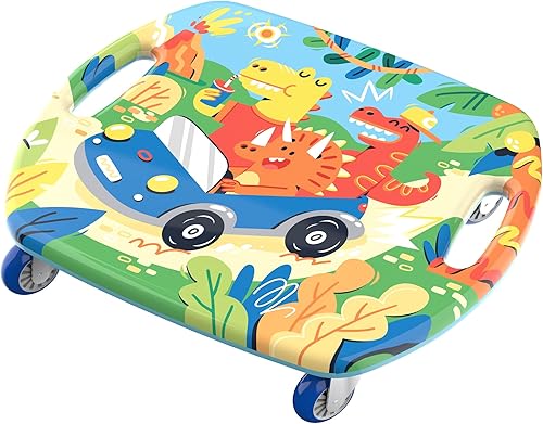 GOMO Patinete para niños  Patinete de suelo con asas  Patinete de gimnasio sentado para interiores Heroboard  Divertido y seguro, paseo grande,