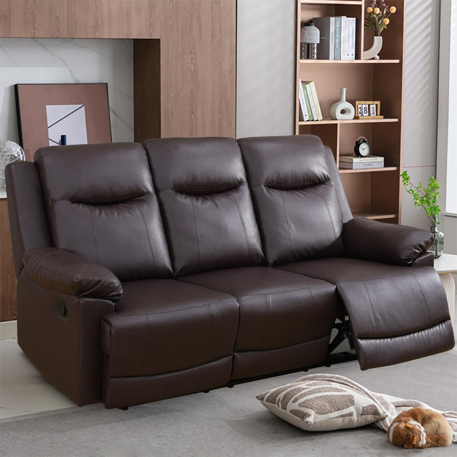 Leather Reclining Chair Living Room Furniture Manual for Office/Home