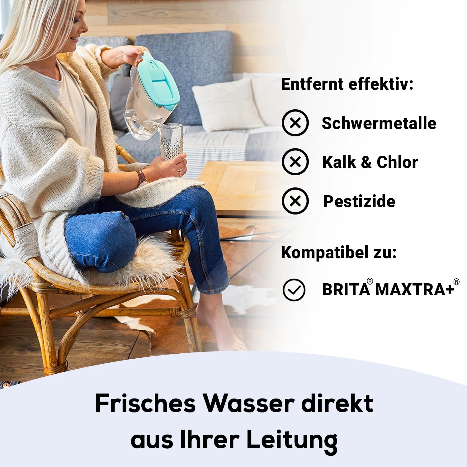 Filterkartuschen Universal unimax (Pack 15) mit Aktivkohle | Filtert Schadstoffe, verbessert den Geschmack. Für normales und mittelhartes Wasser. Kompatibel zu Brita Maxtra+