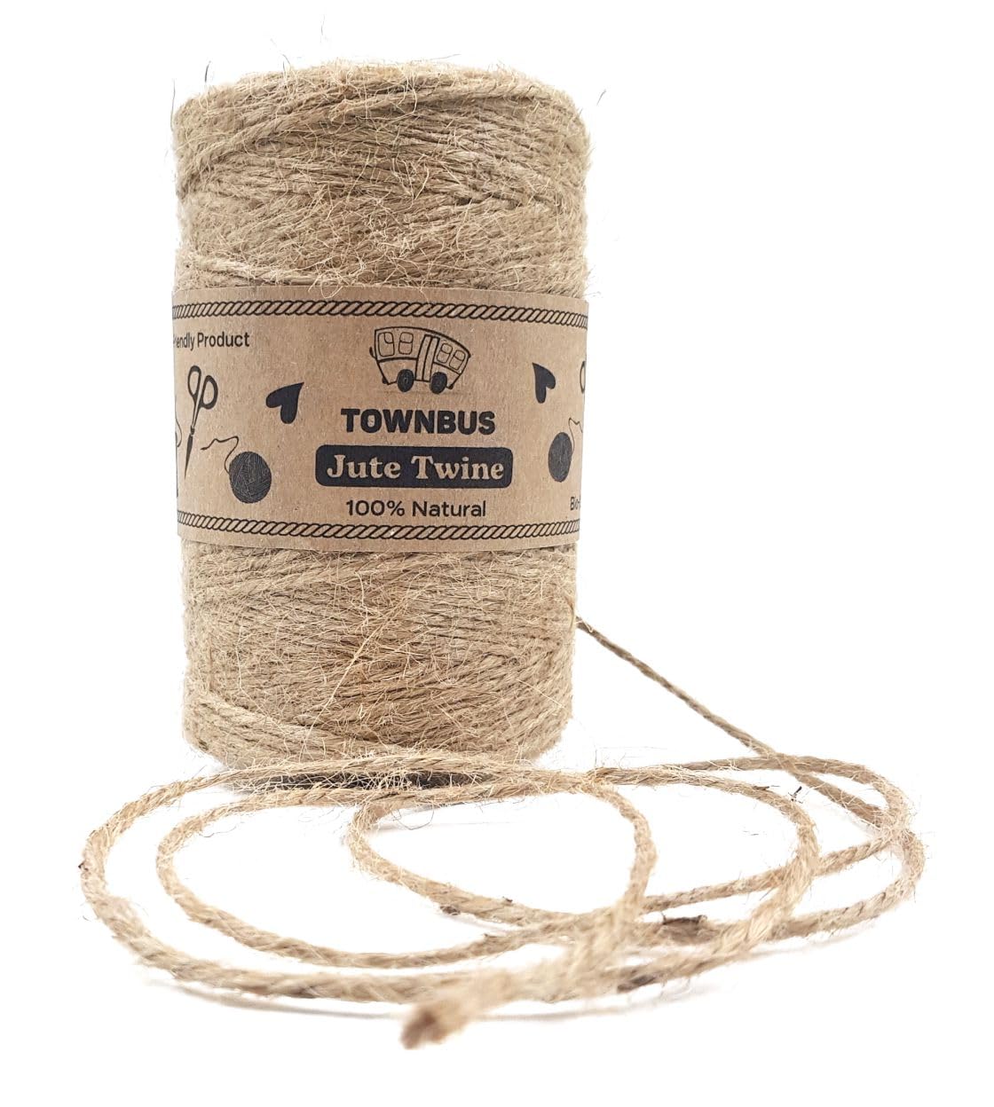 TOWNBUS - 150 Meters of 3 ply Raw Natural Jute Cord | Twine for Arts and Crafts, Packaging Rope, String for Gifts, DIY Crafts, Decoration, Bundling, Gardening. (B0CBTXR5WZ) Amazon Price History, Amazon Price Tracker