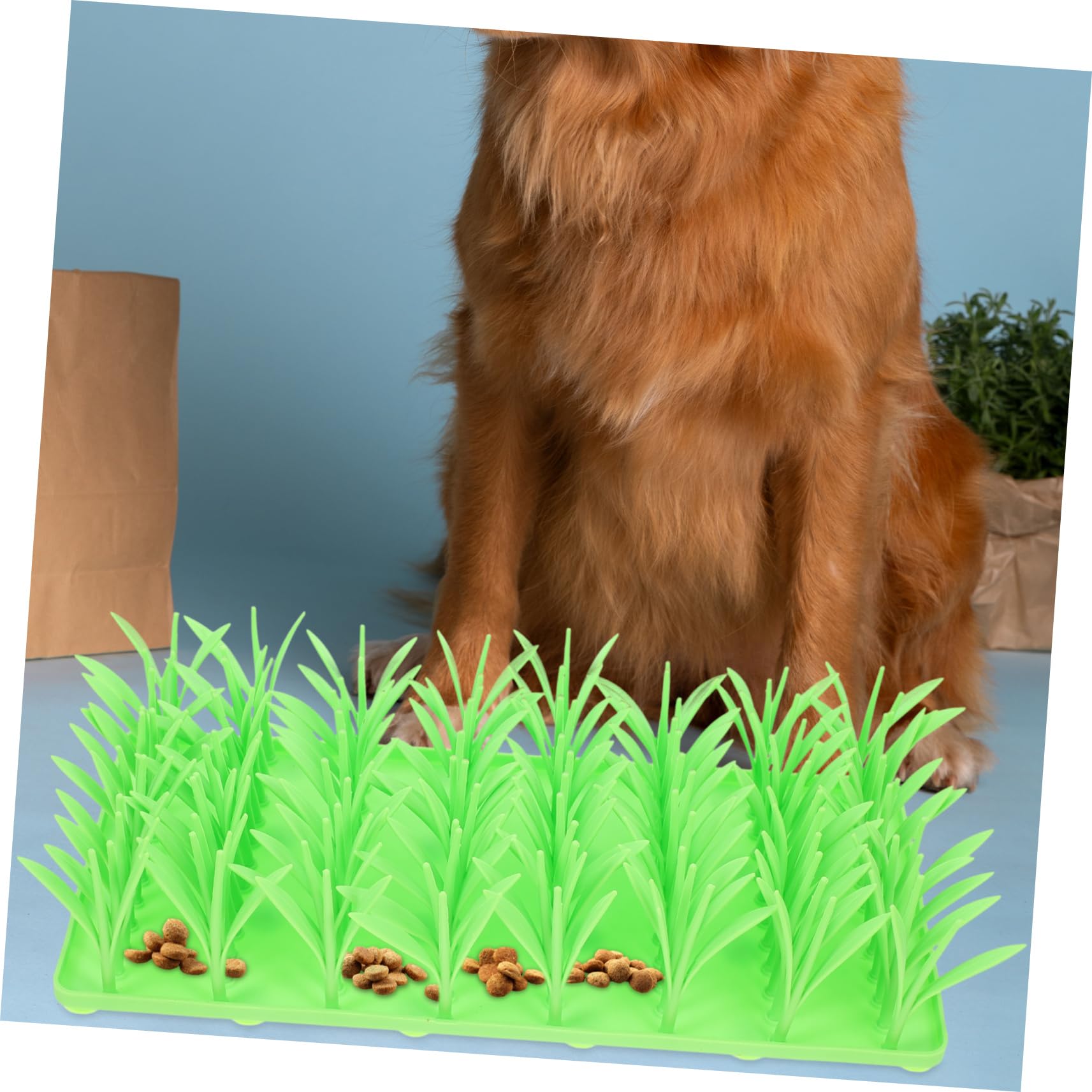 Silikon Leckerlimatte mit Gras Design, rutschfest, für Hunde