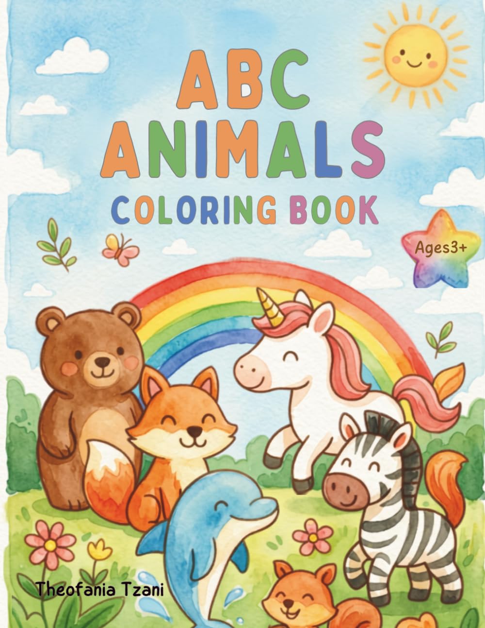 ABC Animals Coloring Book: A Fun Coloring Book for Kids Ages 3+ (ABC Coloring Book Series)