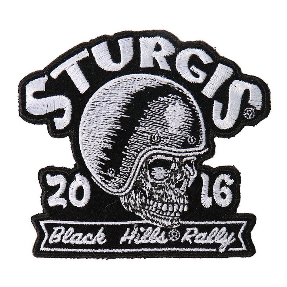 Hot Leather Men's Official 2016 Sturgis Motorcycle Rally Skull Racer Patch