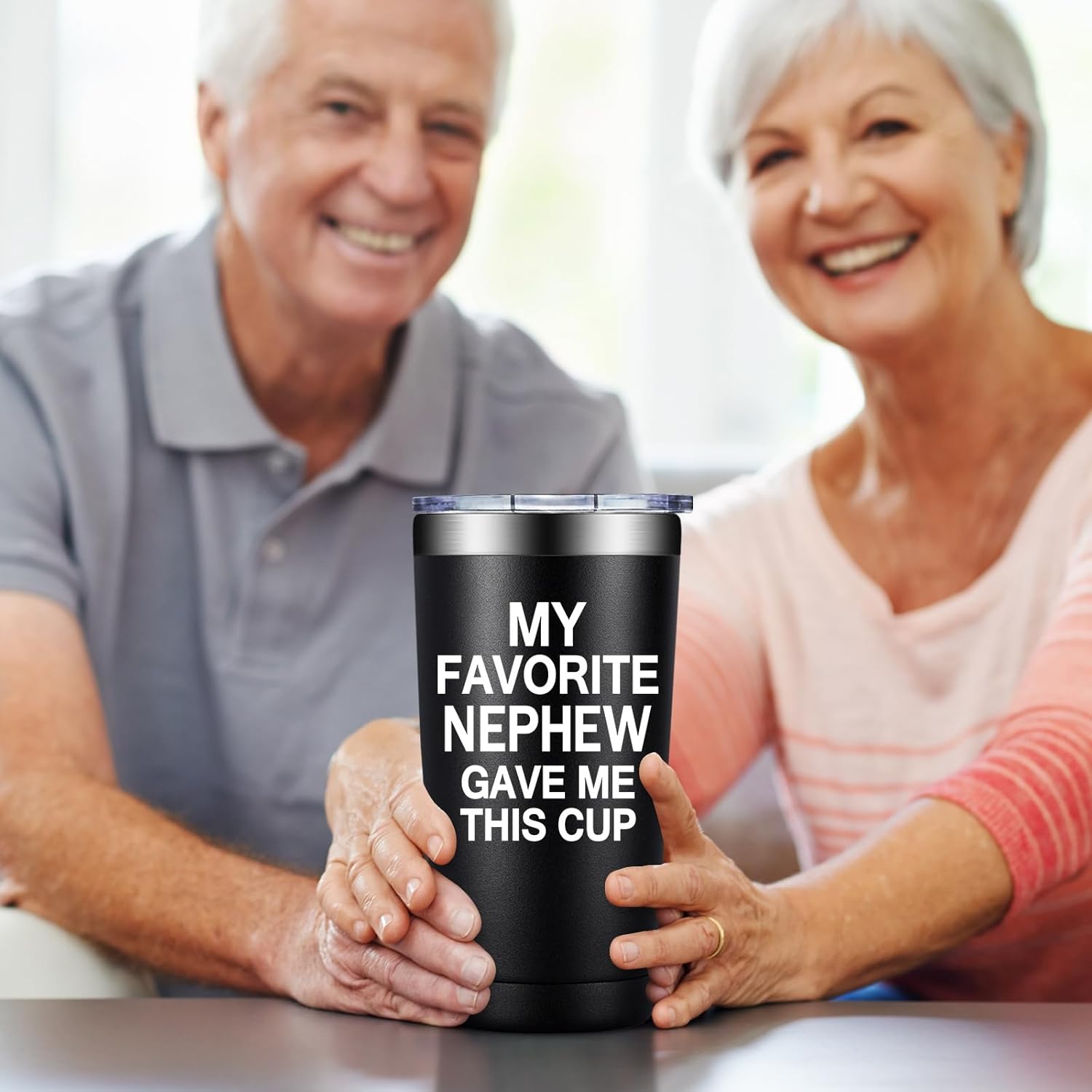 BIRGILT Best Uncle Gifts from Nephew - Uncle Christmas Gifts - My Favorite Nephew Gave Me This Cup - Fathers Day, Birthday Gift for Uncles - 20oz Tumbler - Image 4