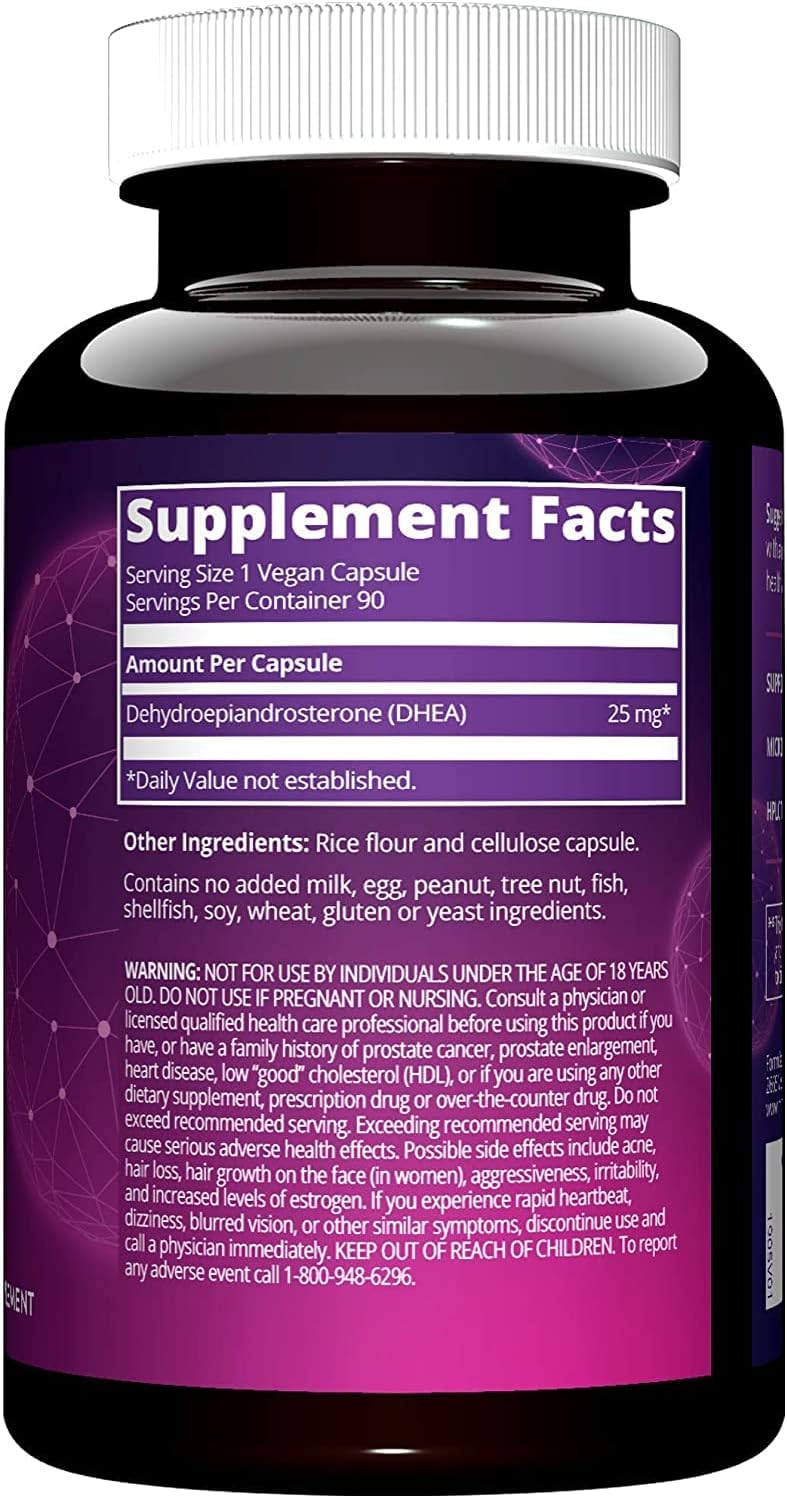 MRM DHEA, Micronized – 25mg, 90 Vegan Capsules