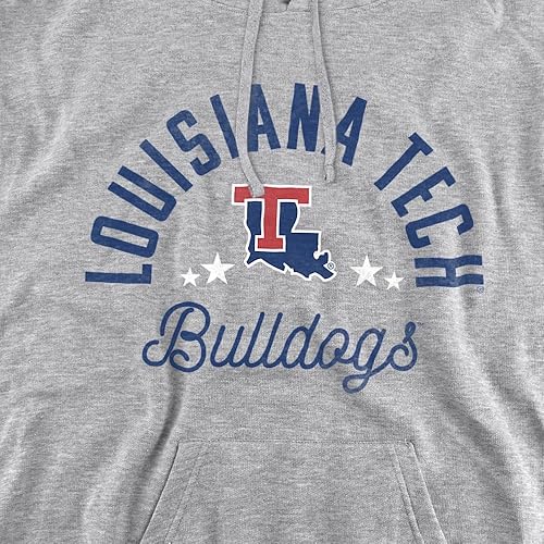 Miniatura 2 de Louisiana Tech University Official Bulldogs Unisex Adult Pull-Over Hoodie, Louisiana Tech University, Athletic Heather, 3X-Large