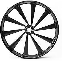30"&times;3.5" Front Wheel Rim Fit for Harley Touring Road King Road Electra Street Glide Ultra Limited 2008-later, Custom Black Billet CNC Front Wheel Rim 10 Spokes