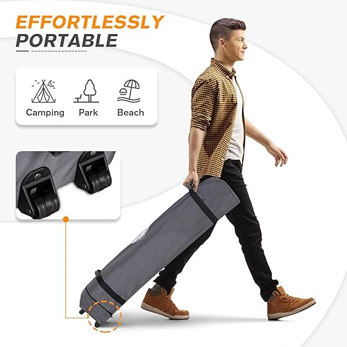 Miniatura 49 de EAGLE PEAK - Tienda de campaña desplegable con toldo, 1 pared lateral, fácil de montar, tienda para eventos, protección solar para exteriores, bolsa