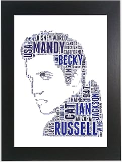Elvis Presley gift - personalised elvis word art print (A4 f