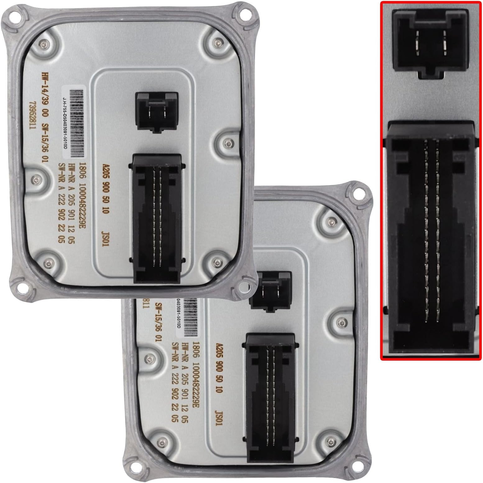 XYZ Parts x2 LED Headlight Ballast Control Module Excluding ILS Replacement Compatible With Mercedes S Class C217 2014-2020 - 2059005010 2059005616 2059006805 2059004230