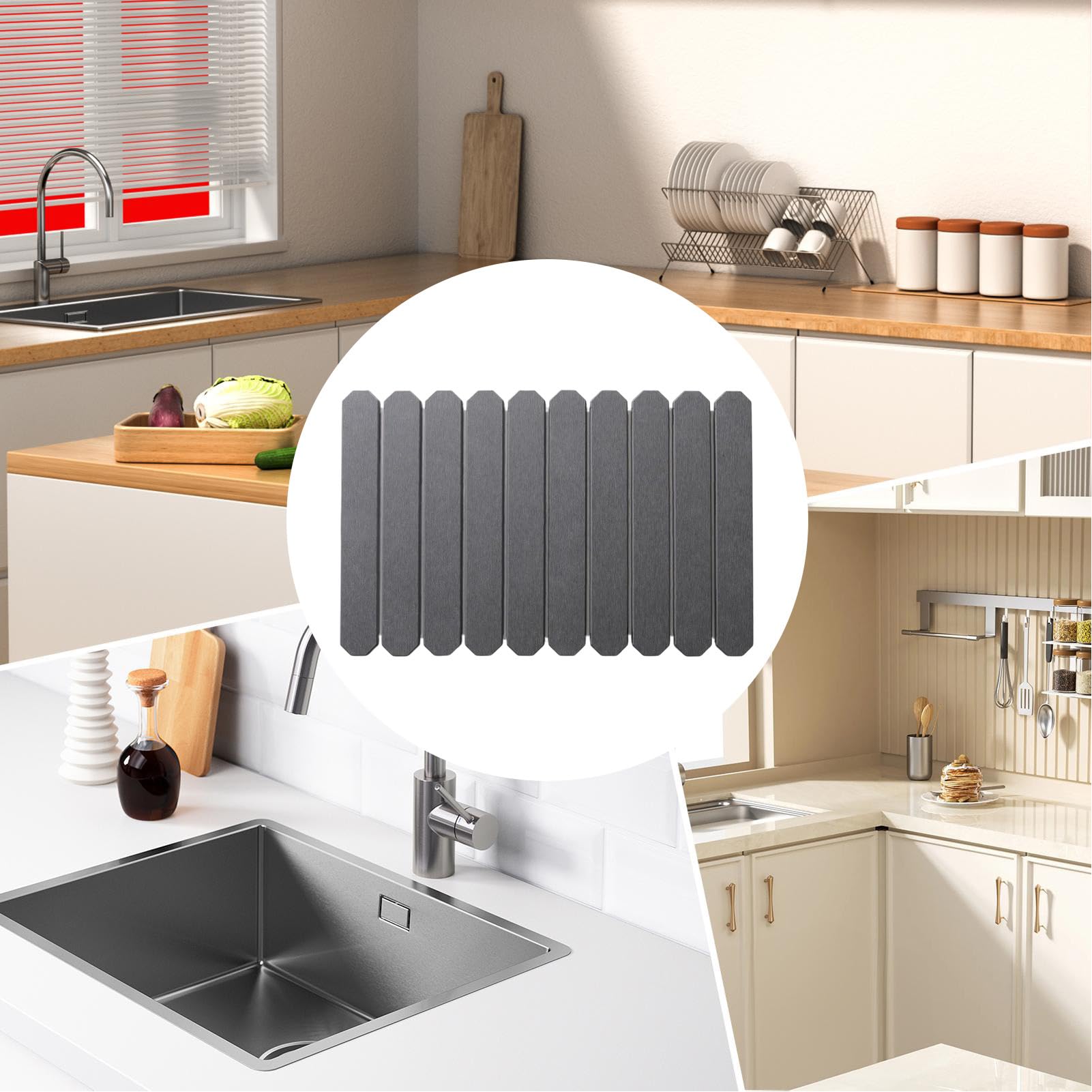 Stone Drying Mat, podkładka pod umywalkę, chłonna baza naczyń, szybkoschnąca konstrukcja, Clean Absorbent Layer, Compact Water Catcher, For Coffee Bath Vanity Shower Shower Use, 63,62 x 15,35