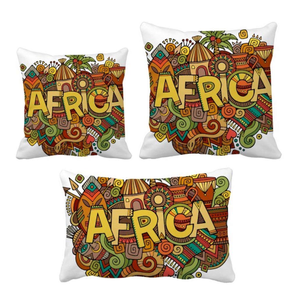 Housse de coussin tribal motif artistique aborigène africain pour canapé