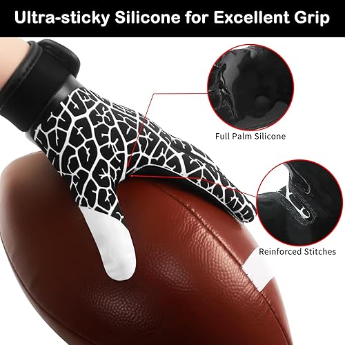 Vista 46 de Guantes de fútbol juvenil, guantes receptores juveniles, de silicona, antideslizantes, transpirables, con bandera estadounidense, experiencia