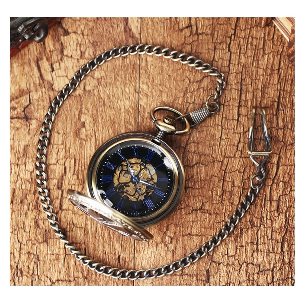 Vintage Zegarek Kieszonkowy Mechaniczny Zegarek Kieszonkowy Męski, Mechaniczne Zegarki Kieszonkowe Z Cyframi Rzymskimi Mężczyzn Elegancki