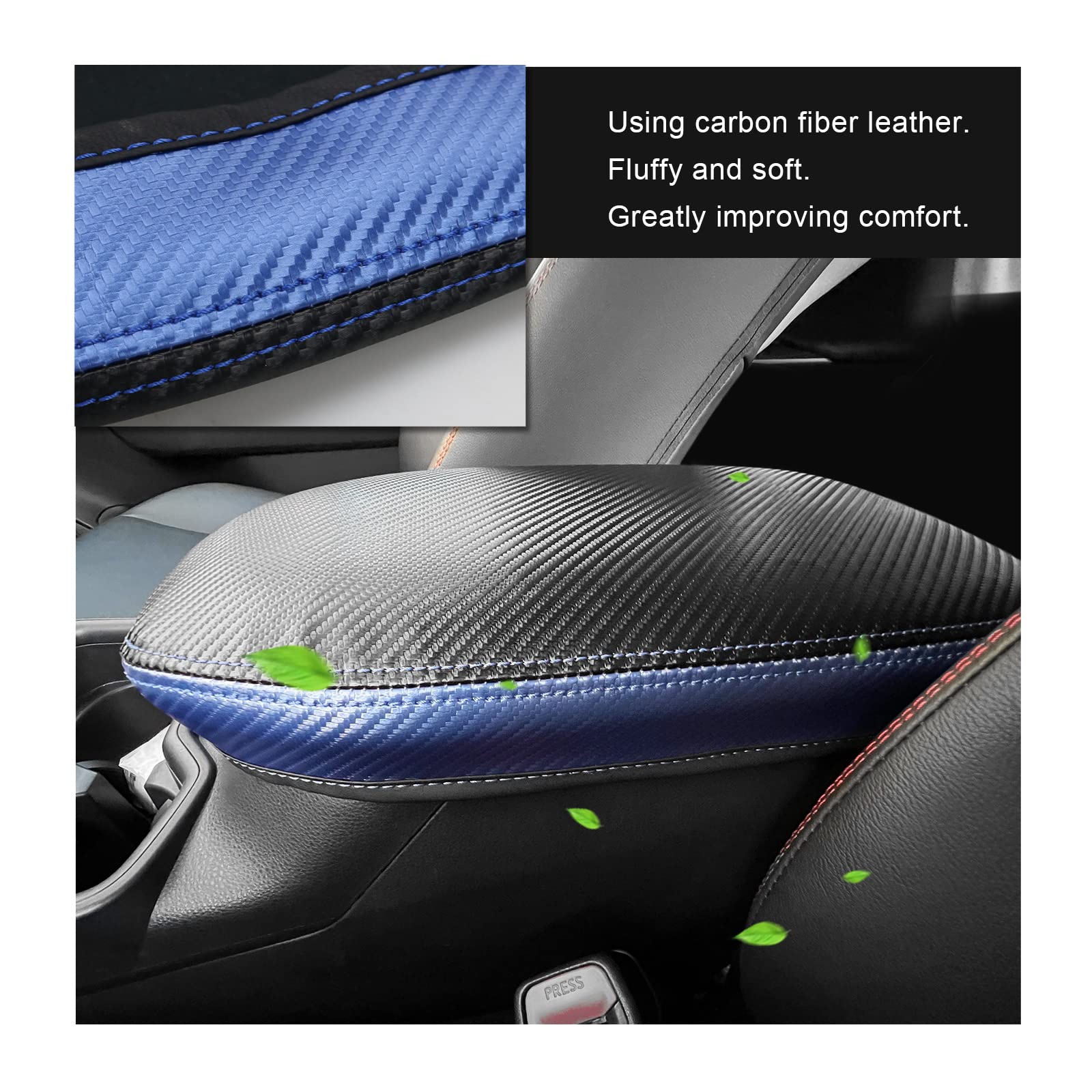 GAFAT Compatible Con Toyota RAV4 / Hybrid 2019-2024 2025 Cubierta Del Reposabrazos, RAV4 Consola Central Reposabrazos Protección Fundas De Reposabrazos, Piel PU, Accesorios RAV4 (Negro