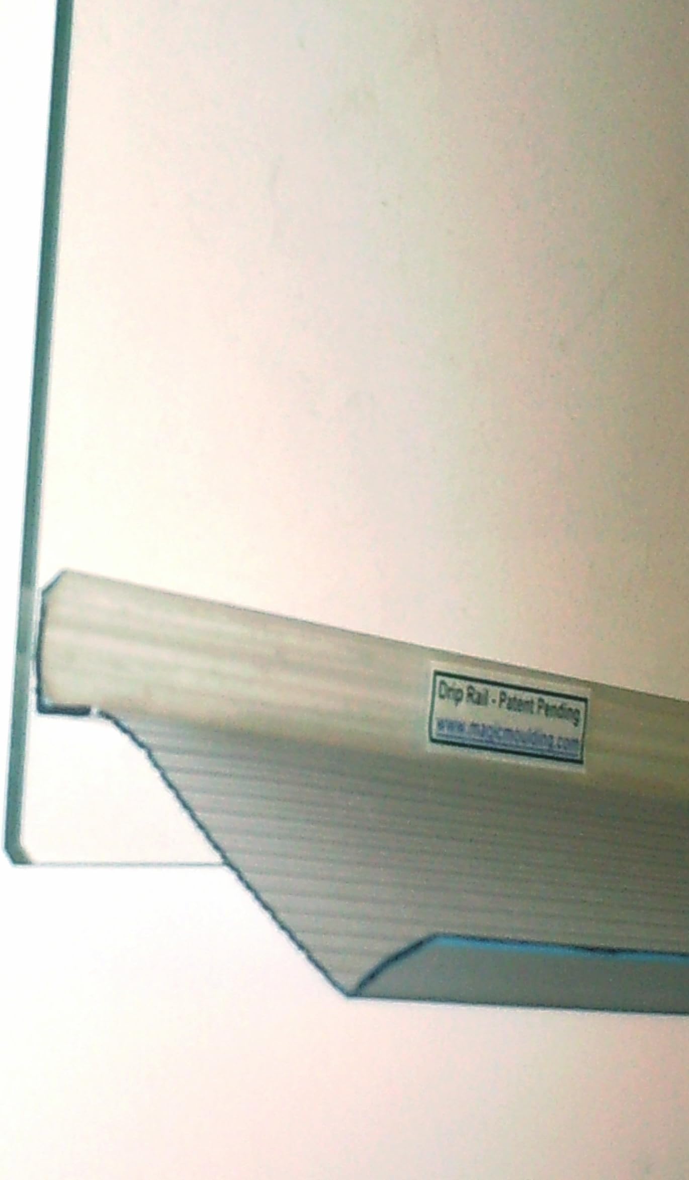 Shower Door Drip Rail w/ VHB Tape - 33" Long