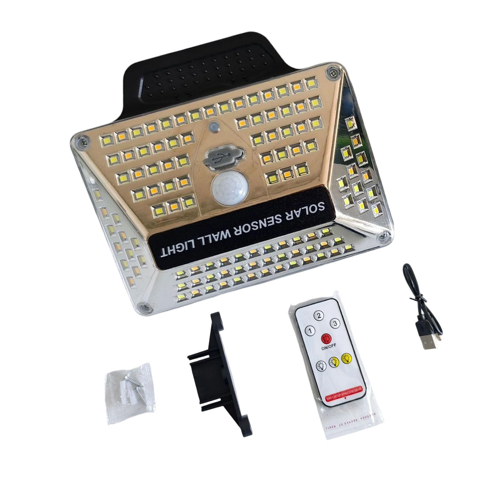 Kaeltsyn Motion Activated Sun Powered Light with Clip for Garden Pathway and Camping Easy Installation Construction Solar Light